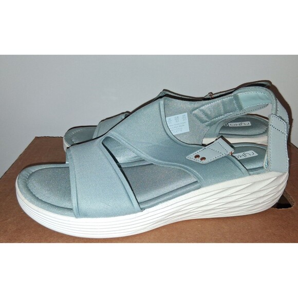 NWOB Ryka Ortholite Memory Foam Blue Sandals Sz 8.5M - Picture 1 of 4